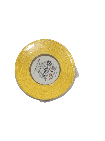 Tasiemka-satynowa-wstążka-12mmx32m-żółty