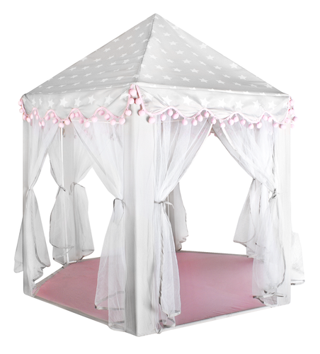 Namiot dla dzieci szaro - różowy