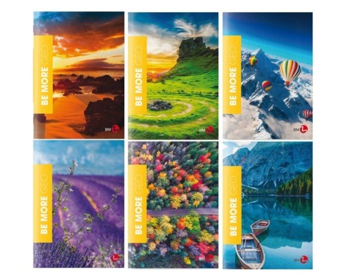 BE MORE ZESZYT A4 GEO LINIA 36 kartek 100 G