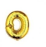 Balon urodzinowy na hel cyfry -0- 40cm złoty