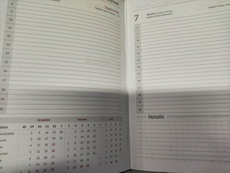 KALENDARZ TOP BASIC 2025 A5 GRANAT 