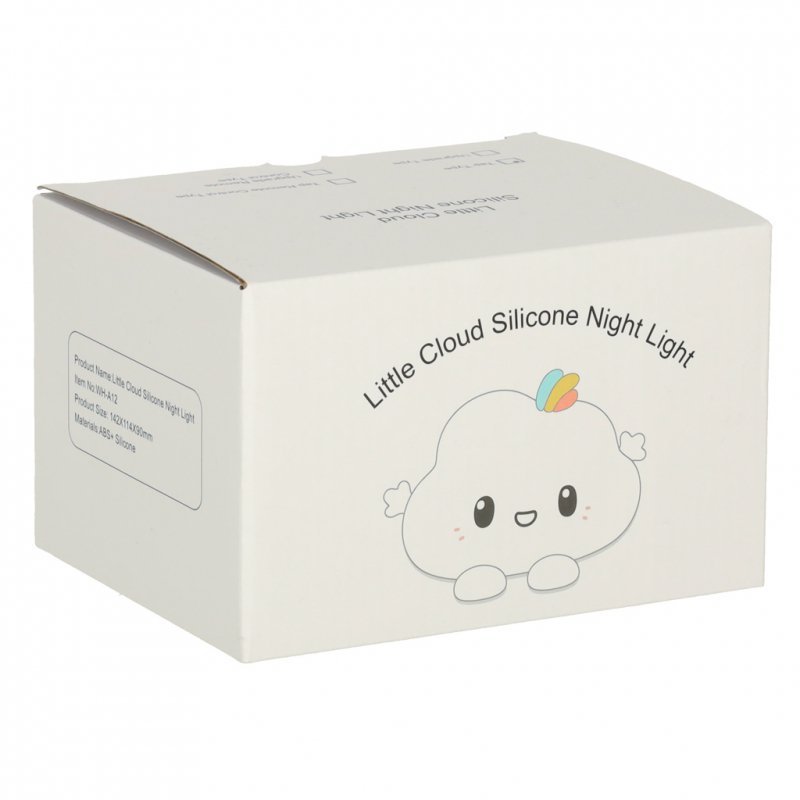 Lampka nocna dla dzieci silikonowa dotykowa miękka LED biała RGB chmurka