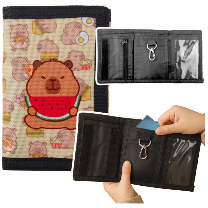 Portfelik Dziecięcy  Na Rzep z Karabińczykiem Kapibara Z Arbuzem