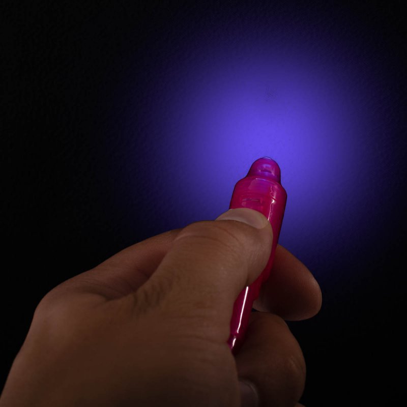 Długopis UV z LED niewidzialne napisy- czarny