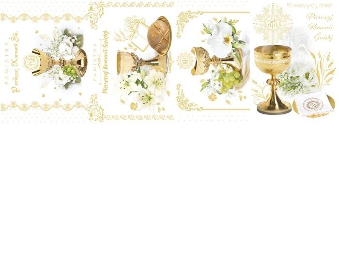 Karnet okolicznościowy kartka PRZESTRZENNY KOMUNIA