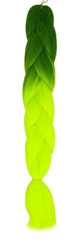 Włosy syntetyczne ombre zielone neonowe 60cm
