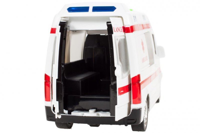Karetka ambulans z dźwiękiem napędem 1:16 samochód auto pojazd ratowniczy 