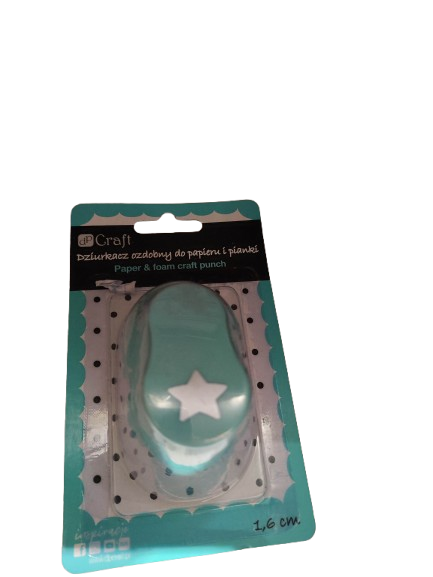 DZIURKACZ OZDOBNY DO PAPIERU I PIANKI 1,6 CM GWIAZDKI