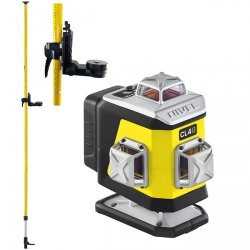 Nivel System CL4G Zielony multi-laser krzyżowy (4 x 360°), Bluetooth + LP36 Tyczka