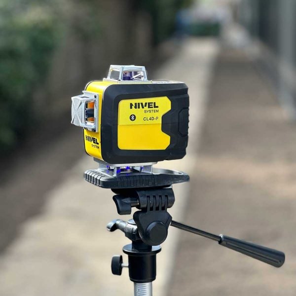 Nivel System CL4D-P Fioletowy multi-laser krzyżowy (4 x 360°), Bluetooth + Statyw SJJM1EX + Czujnik RD800 + Łata LS24