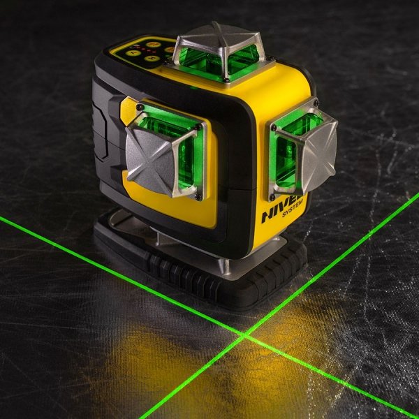 Nivel System CL4D-G Zielony multi-laser krzyżowy (4 x 360°), Bluetooth + Statyw SJJM1EX + Czujnik RD800 + Łata LS-24