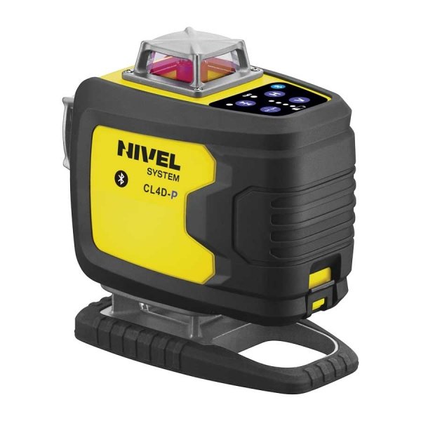 Nivel System CL4D-P Fioletowy multi-laser krzyżowy (4 x 360°), Bluetooth + Tyczka LP36