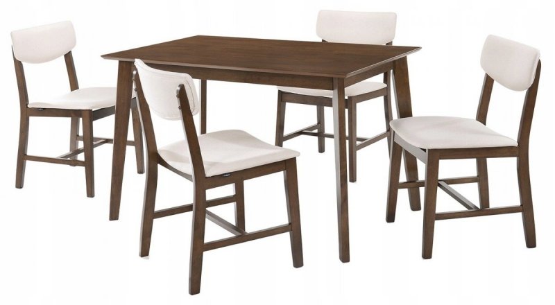 Stół + 4 Krzesła Carla kolor beżowy