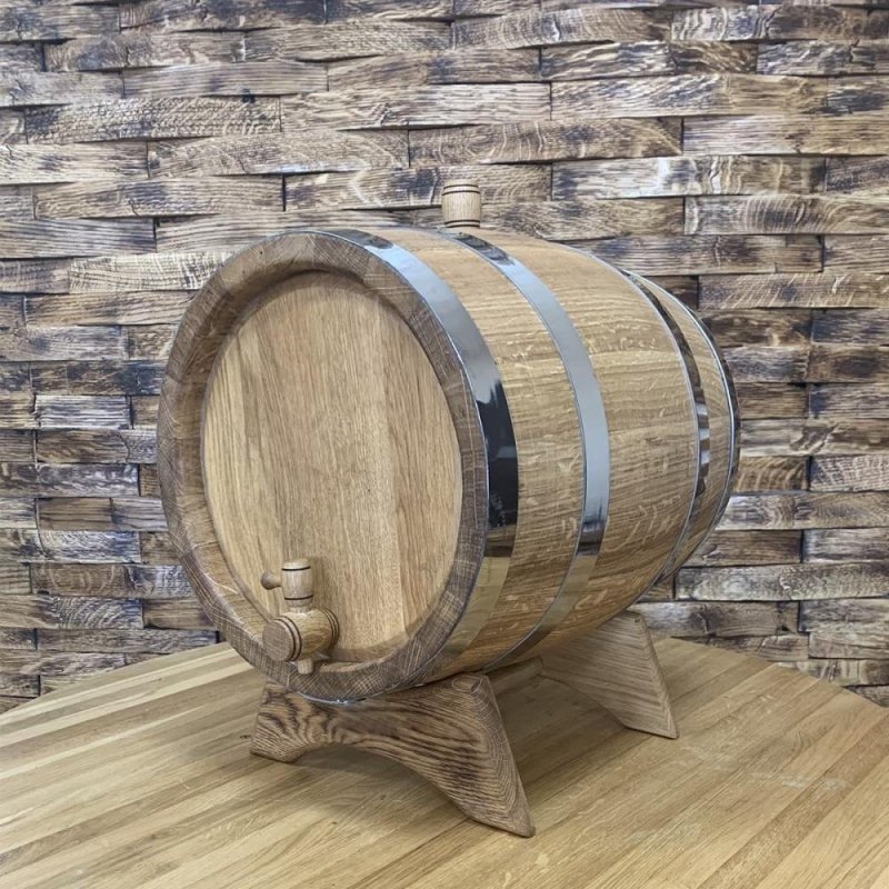 Beczka drewniana dębowa 10l ze zdjęciem