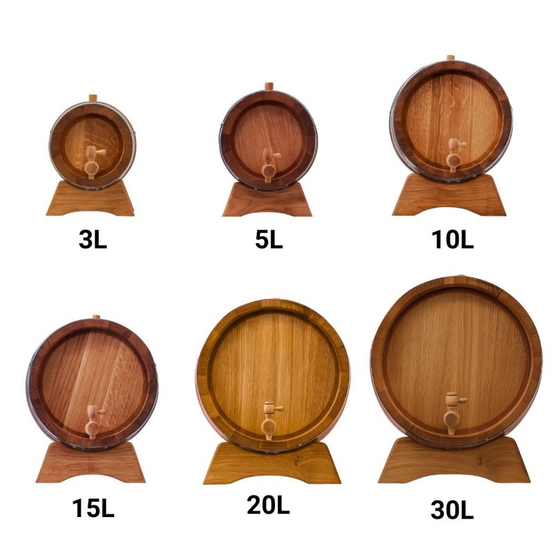 Beczka drewniana dębowa z grawerem - #113 - Jestem na emeryturze