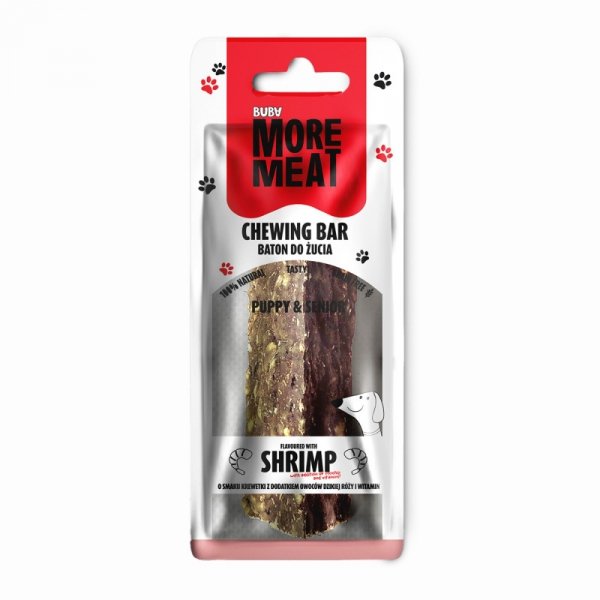 BUBA MORE MEAT Baton trójkąt z dodatkiem krewetki, owocu dzikiej róży i witamin 12cm