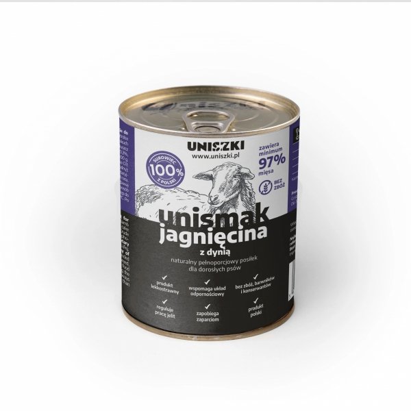 UNISZKI karma mokra UNIsmak jagnięcina z dynią 850g