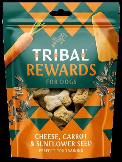 TRIBAL REWARDS Ser, marchewka, nasiona słonecznika 125G - Ciastka dla psa domowej produkcji