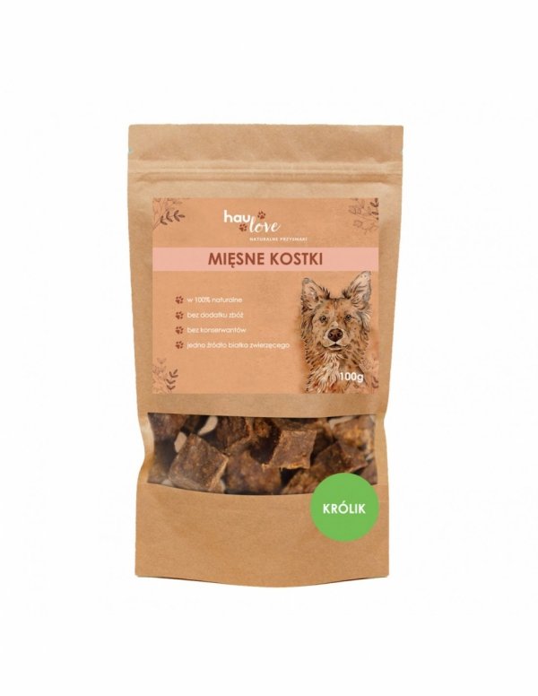 HAULOVE Mięsne kostki - Królik 100g