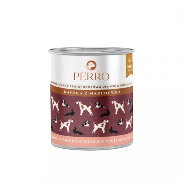 PERRO Kaczka z marchewką karma mokra 800g