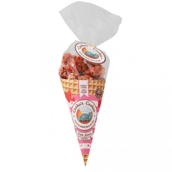 Cooka’s Cookies LITTLE TURKEY &amp; TUNA KISSES Przysmaki z indyka i tuńczyka 50g