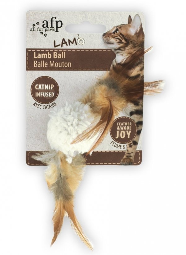 LAMBSWOOL Piłeczka z dźwiękiem ptaka i kocimiętką