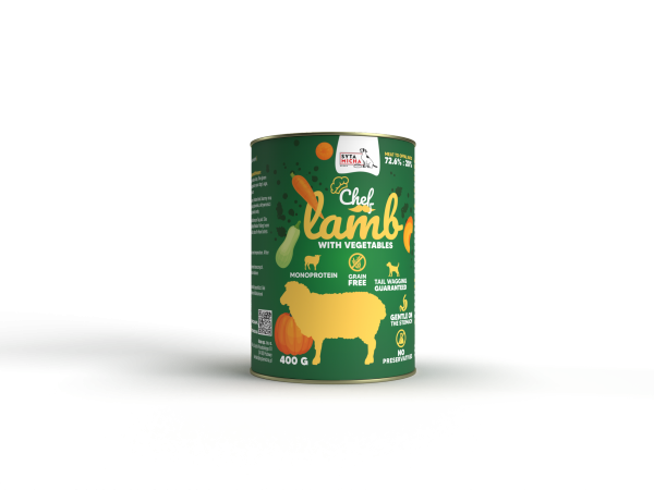 Syta Micha Karma mokra dla psa CHEF Jagnięcina z warzywami 400g