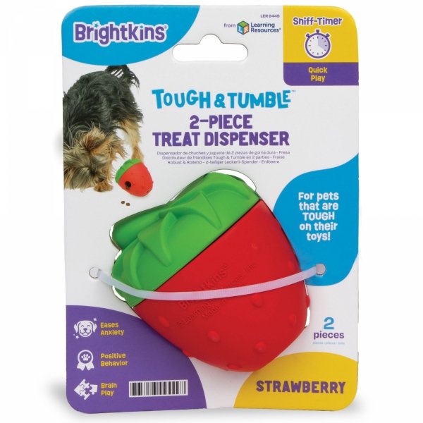 Brightkins Zabawka na przysmaki Strawberry Treat Dispenser TRUSKAWKA