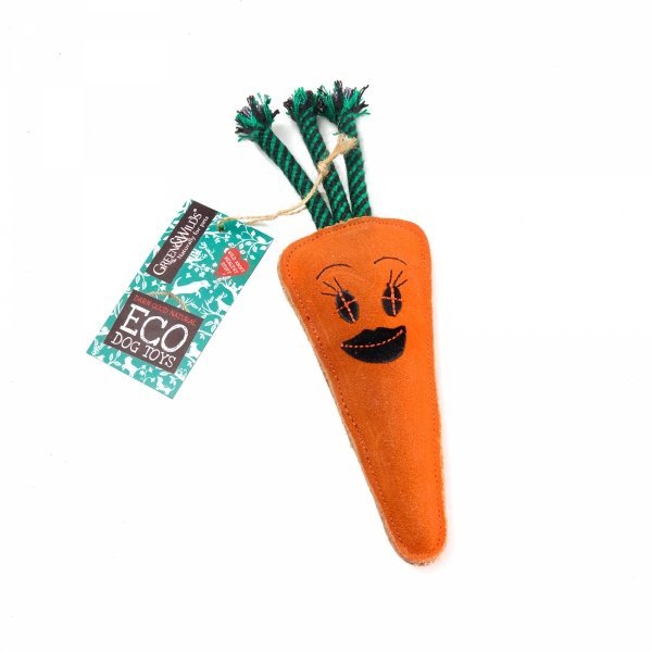 GREEN & WILD'S Candice the Carrot (Marchewka) zabawka ekologiczna dla psa