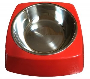 Miska z melaminy DB-02-XL roz.XL kwadrat czerwona