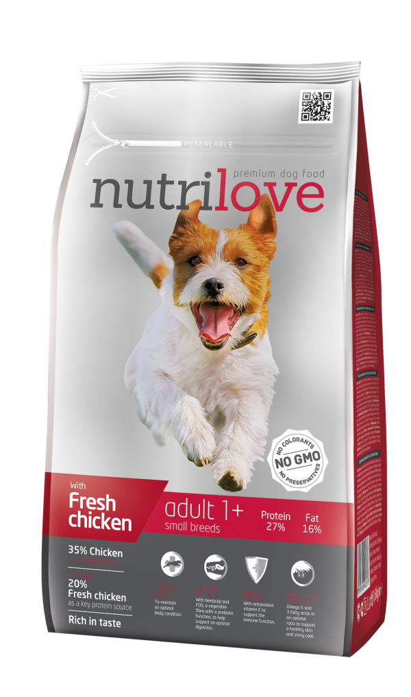 Nutrilove Dog 11473 Adult S 1,6kg kurczak
