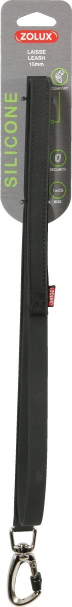 Zolux 463897NOI Smycz silikonowa 15mm czarna