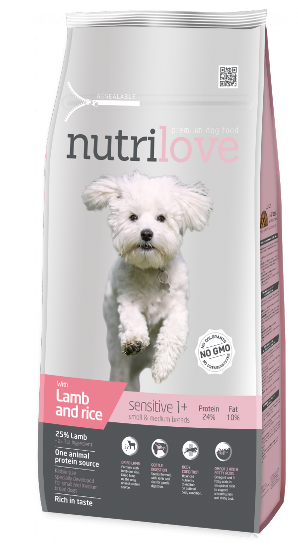 Nutrilove Dog 12503 Adult S&amp;M 1,6kg Lamb&amp; Rice