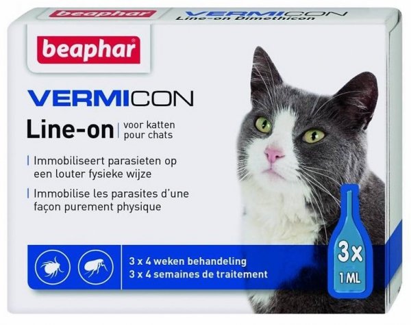 Beaphar 11901 Vermicon p/ektopasożyt Cat 3x1ml