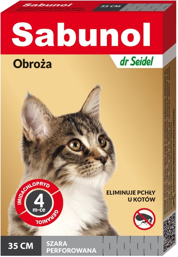 Sabunol 1476 Obroża dla kota szara 35cm