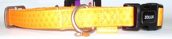 Zolux 435172ORA Obroża Mac Leather 20mm pomarańcz