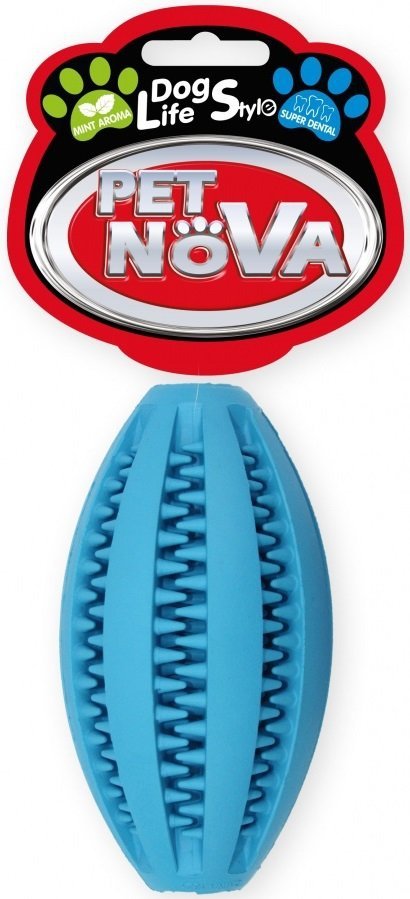 Pet Nova 2288 Piłka superdental Rugby 11cm niebies