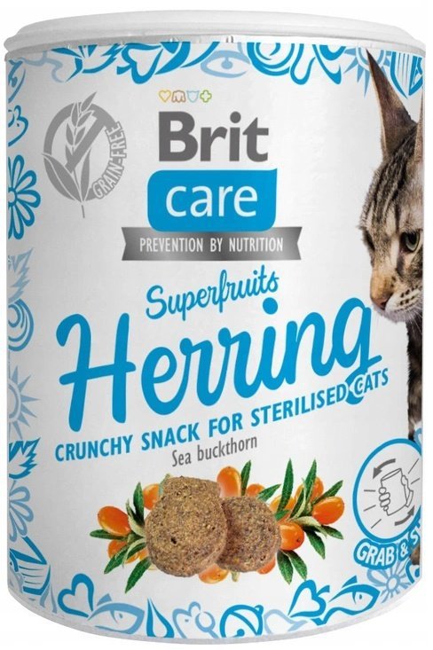 Brit Care Cat Snack Super Fruits Herring100g