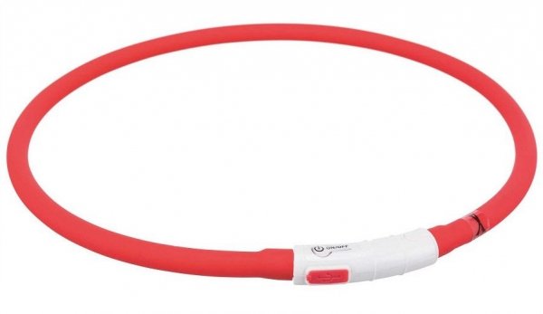 Trixie 12643 Opaska świecąca USB 70cm czerwona