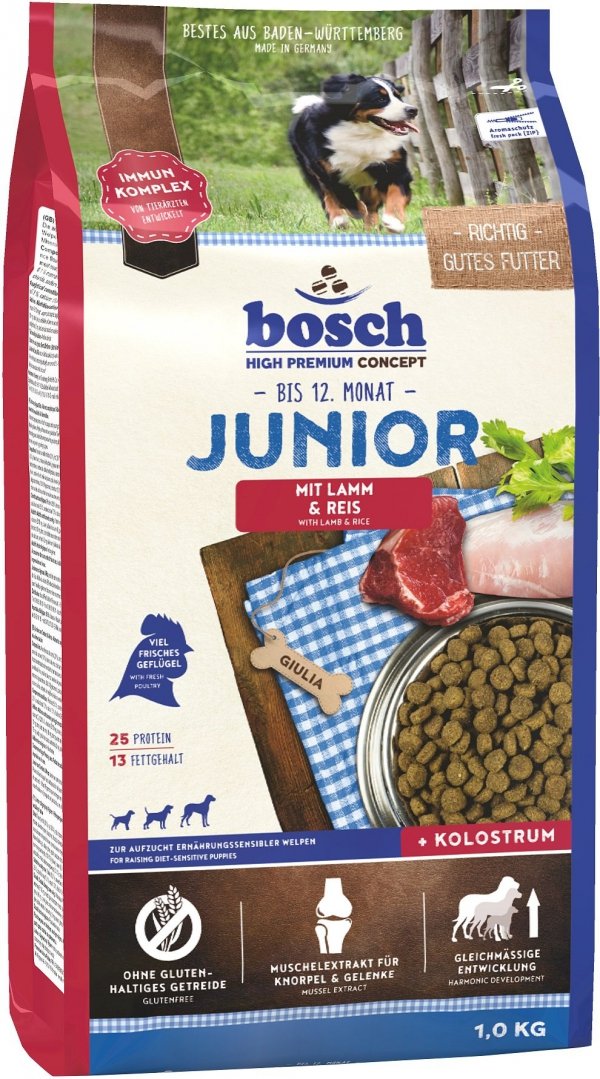 Bosch 15010 Junior dla Szczeniąt Lamb&amp;Rice 1kg