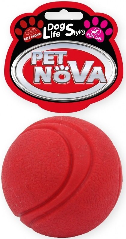 Pet Nova 2073 Piłka tenisowa 5cm, czerwona wołowa