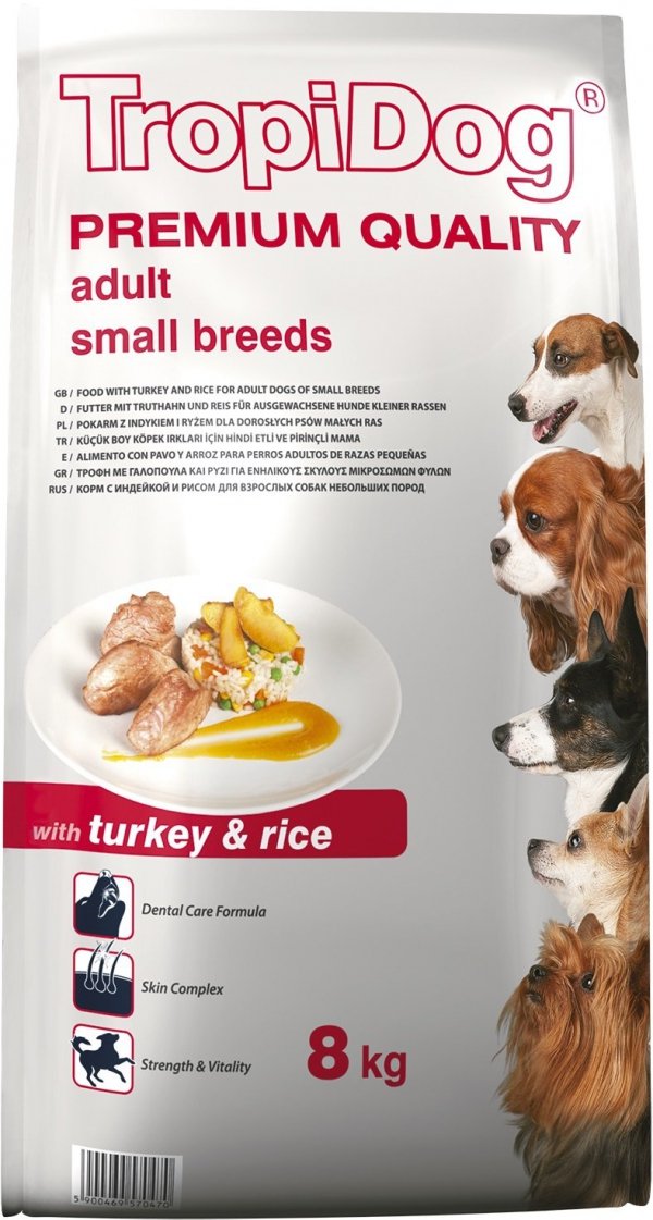 Tropidog 57047 Premium Adult S Turkey&amp;Rice 8kg