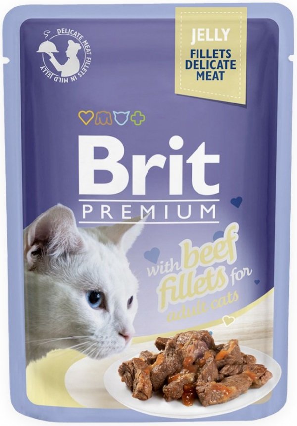 Brit 8470 Premium Cat 85g Wołowina galaretka sasz