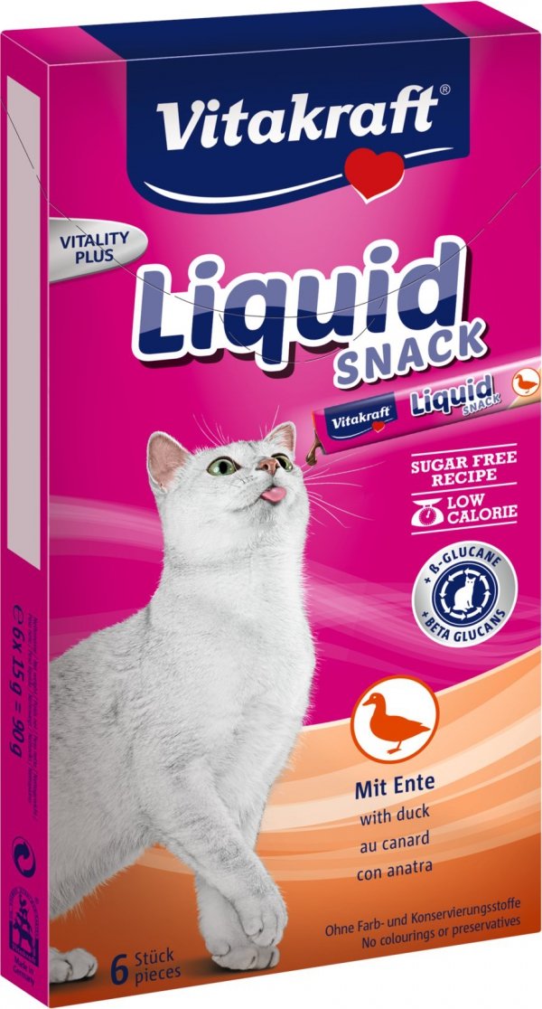 Vitakraft 5206 Cat Liquid 6szt Kaczka+B.Glu