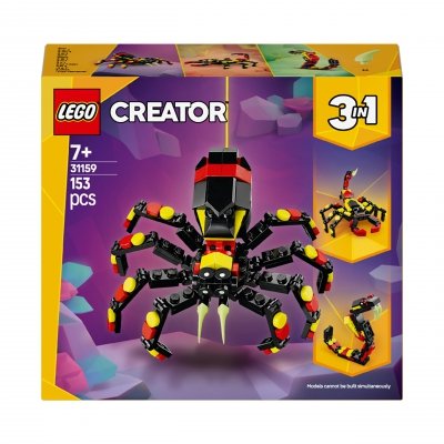 Zestaw Prezent LEGO Creator 31159 Dzikie Zwierzęta Niezwykły Pająk 7+ Torba