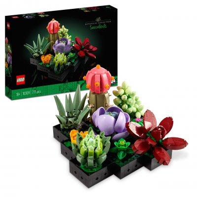 Zestaw Prezent Klocki LEGO ICONS 10309 Botanical Sukulenty Kwiaty + Torba