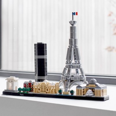 Zestaw Prezent LEGO Architecture 21044 Paryż Wieża Eiffla Luwr + Torba