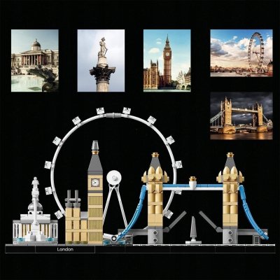 Zestaw Prezent LEGO Architecture 21034 Londyn Big Ben Tower Bridge + Torba