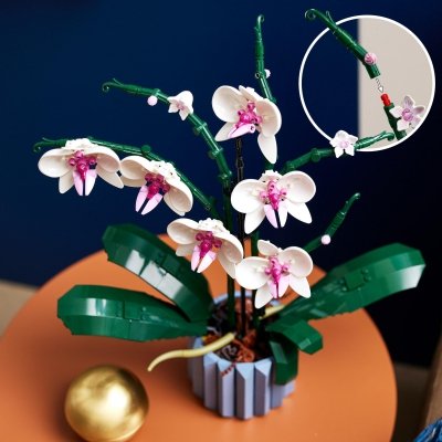 Zestaw Prezent Klocki LEGO ICONS 10311 Botanical Orchidea Storczyk + Torba