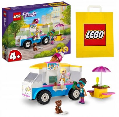 Zestaw Prezent LEGO Friends 41715 Furgonetka z Lodami Klocki 4+ Torba